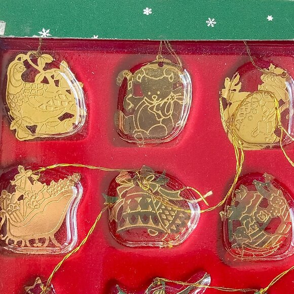 Vintage Kurt Adler Miniature Gold Christmas Ornaments, Holiday Collectibles - Picture 4 of 13